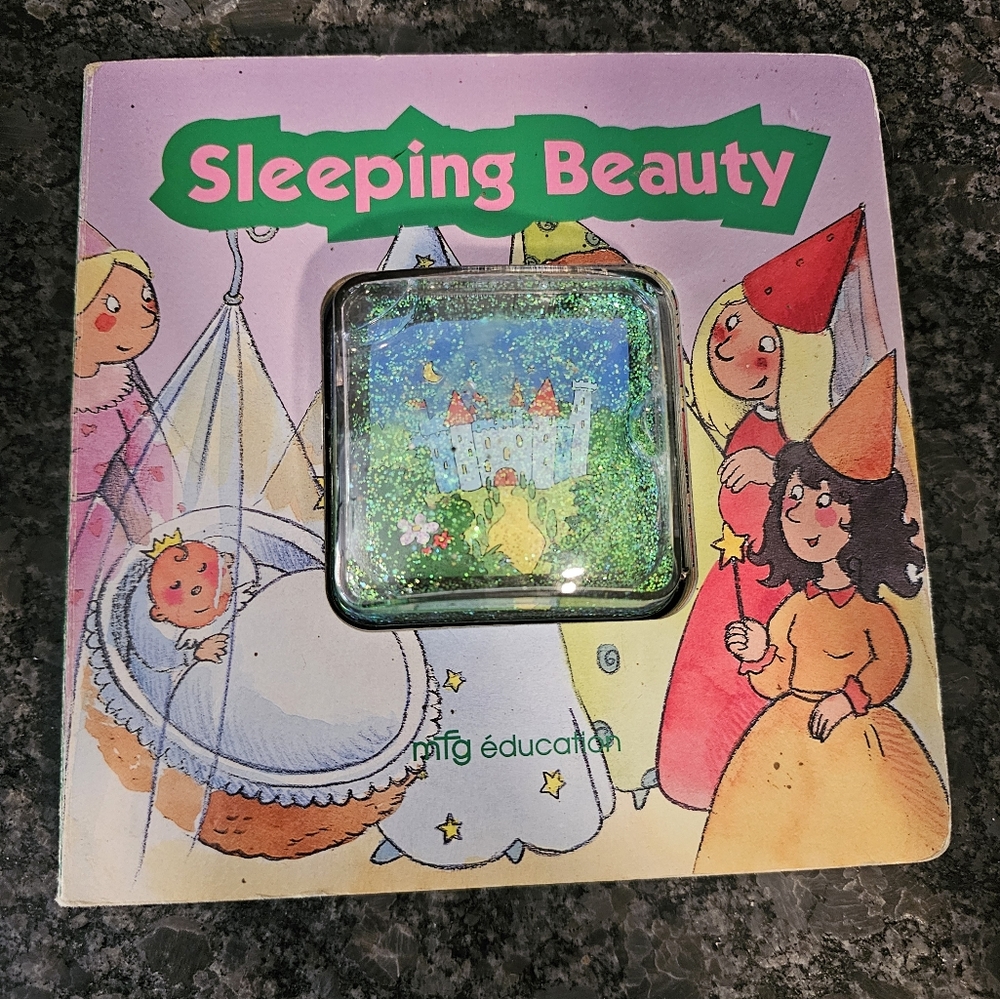 Board Book Sleeping Beauty Vintage With Built In Snow Globe 1998‎ Y2K Htf France